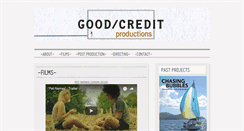 Desktop Screenshot of goodcreditproductions.com